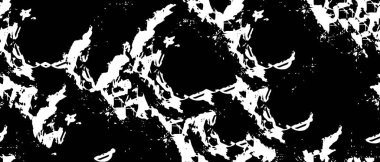 Grunge üst üste biniyor. Soyut siyah-beyaz vektör arkaplanı. Çatlak, leke ve noktalarda kirli desenli tek renkli klasik yüzey. Karanlık korku tarzında eski bir duvar.
