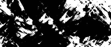 Grunge üst üste biniyor. Soyut siyah-beyaz vektör arkaplanı. Çatlak, leke ve noktalarda kirli desenli tek renkli klasik yüzey. Karanlık korku tarzında eski bir duvar.