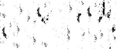 Grunge üst üste biniyor. Soyut siyah-beyaz vektör arkaplanı. Çatlak, leke ve noktalarda kirli desenli tek renkli klasik yüzey. Karanlık korku tarzında eski bir duvar.