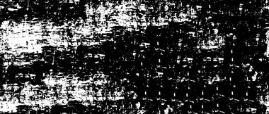 Grunge üst üste biniyor. Soyut siyah-beyaz vektör arkaplanı. Çatlak, leke ve noktalarda kirli desenli tek renkli klasik yüzey. Karanlık korku tarzında eski bir duvar.