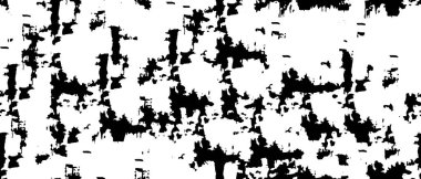 Siyah ve beyaz soyut arka plan. Noktaların, çatlakların, tozların, lekelerin tek renkli dokusu. Yazdırma ve tasarım için desen