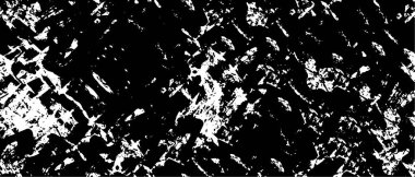 Siyah ve beyaz soyut arka plan. Noktaların, çatlakların, tozların, lekelerin tek renkli dokusu. Yazdırma ve tasarım için desen