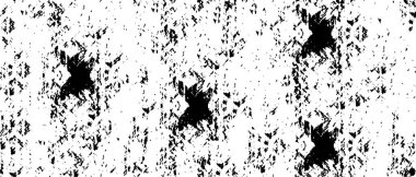 Siyah ve beyaz soyut arka plan. Noktaların, çatlakların, tozların, lekelerin tek renkli dokusu. Yazdırma ve tasarım için desen