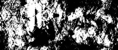 Siyah ve beyaz soyut arka plan. Noktaların, çatlakların, tozların, lekelerin tek renkli dokusu. Yazdırma ve tasarım için desen