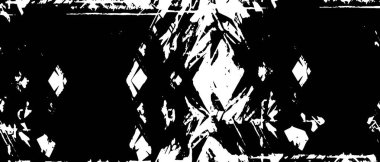 Siyah ve beyaz soyut arka plan. Noktaların, çatlakların, tozların, lekelerin tek renkli dokusu. Yazdırma ve tasarım için desen