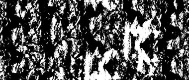 Siyah ve beyaz soyut arka plan. Noktaların, çatlakların, tozların, lekelerin tek renkli dokusu. Yazdırma ve tasarım için desen