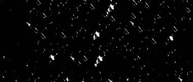 Siyah ve beyaz soyut arka plan. Noktaların, çatlakların, tozların, lekelerin tek renkli dokusu. Yazdırma ve tasarım için desen