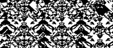 Siyah ve beyaz soyut arka plan. Noktaların, çatlakların, tozların, lekelerin tek renkli dokusu. Yazdırma ve tasarım için desen