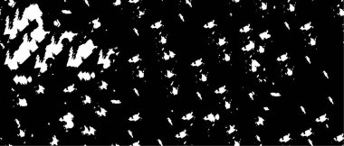 Siyah ve beyaz soyut arka plan. Noktaların, çatlakların, tozların, lekelerin tek renkli dokusu. Yazdırma ve tasarım için desen