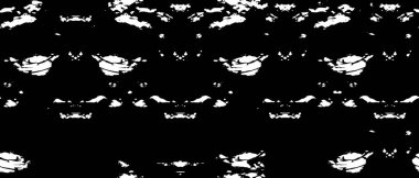 Grunge üst üste biniyor. Soyut siyah-beyaz vektör arkaplanı. Çatlak, leke ve noktalarda kirli desenli tek renkli klasik yüzey. Karanlık korku tarzında eski bir duvar.