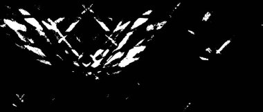 Grunge üst üste biniyor. Soyut siyah-beyaz vektör arkaplanı. Çatlak, leke ve noktalarda kirli desenli tek renkli klasik yüzey. Karanlık korku tarzında eski bir duvar.