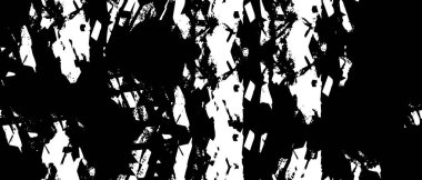 Grunge üst üste biniyor. Soyut siyah-beyaz vektör arkaplanı. Çatlak, leke ve noktalarda kirli desenli tek renkli klasik yüzey. Karanlık korku tarzında eski bir duvar.