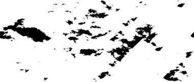 Grunge üst üste biniyor. Soyut siyah-beyaz vektör arkaplanı. Çatlak, leke ve noktalarda kirli desenli tek renkli klasik yüzey. Karanlık korku tarzında eski bir duvar.