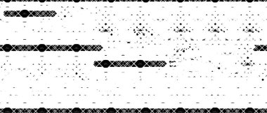 Grunge üst üste biniyor. Soyut siyah-beyaz vektör arkaplanı. Çatlak, leke ve noktalarda kirli desenli tek renkli klasik yüzey. Karanlık korku tarzında eski bir duvar.