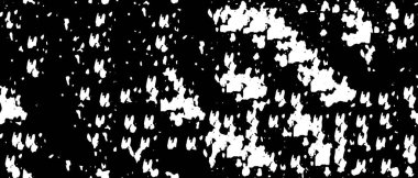 Grunge üst üste biniyor. Soyut siyah-beyaz vektör arkaplanı. Çatlak, leke ve noktalarda kirli desenli tek renkli klasik yüzey. Karanlık korku tarzında eski bir duvar.