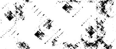 Grunge üst üste biniyor. Soyut siyah-beyaz vektör arkaplanı. Çatlak, leke ve noktalarda kirli desenli tek renkli klasik yüzey. Karanlık korku tarzında eski bir duvar.