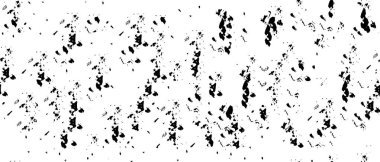 Grunge üst üste biniyor. Soyut siyah-beyaz vektör arkaplanı. Çatlak, leke ve noktalarda kirli desenli tek renkli klasik yüzey. Karanlık korku tarzında eski bir duvar.