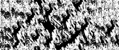 Grunge üst üste biniyor. Soyut siyah-beyaz vektör arkaplanı. Çatlak, leke ve noktalarda kirli desenli tek renkli klasik yüzey. Karanlık korku tarzında eski bir duvar.