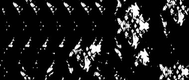 Grunge üst üste biniyor. Soyut siyah-beyaz vektör arkaplanı. Çatlak, leke ve noktalarda kirli desenli tek renkli klasik yüzey. Karanlık korku tarzında eski bir duvar.