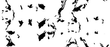 Grunge üst üste biniyor. Soyut siyah-beyaz vektör arkaplanı. Çatlak, leke ve noktalarda kirli desenli tek renkli klasik yüzey. Karanlık korku tarzında eski bir duvar.