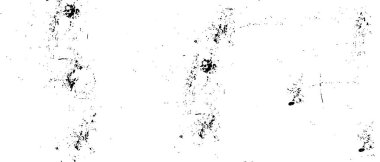 Grunge üst üste biniyor. Soyut siyah-beyaz vektör arkaplanı. Çatlak, leke ve noktalarda kirli desenli tek renkli klasik yüzey. Karanlık korku tarzında eski bir duvar.