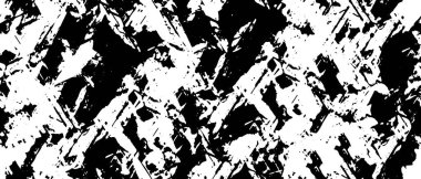 Grunge üst üste biniyor. Soyut siyah-beyaz vektör arkaplanı. Çatlak, leke ve noktalarda kirli desenli tek renkli klasik yüzey. Karanlık korku tarzında eski bir duvar.