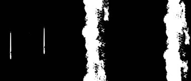 Grunge üst üste biniyor. Soyut siyah-beyaz vektör arkaplanı. Çatlak, leke ve noktalarda kirli desenli tek renkli klasik yüzey. Karanlık korku tarzında eski bir duvar.