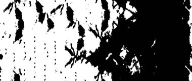 Grunge üst üste biniyor. Soyut siyah-beyaz vektör arkaplanı. Çatlak, leke ve noktalarda kirli desenli tek renkli klasik yüzey. Karanlık korku tarzında eski bir duvar.