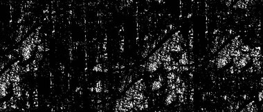 Grunge üst üste biniyor. Soyut siyah-beyaz vektör arkaplanı. Çatlak, leke ve noktalarda kirli desenli tek renkli klasik yüzey. Karanlık korku tarzında eski bir duvar.