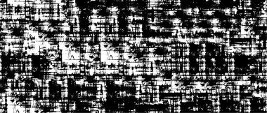 Grunge üst üste biniyor. Soyut siyah-beyaz vektör arkaplanı. Çatlak, leke ve noktalarda kirli desenli tek renkli klasik yüzey. Karanlık korku tarzında eski bir duvar.