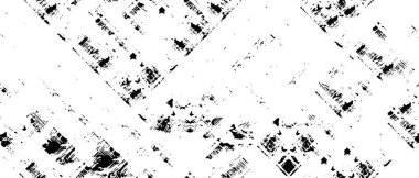 Grunge üst üste biniyor. Soyut siyah-beyaz vektör arkaplanı. Çatlak, leke ve noktalarda kirli desenli tek renkli klasik yüzey. Karanlık korku tarzında eski bir duvar.