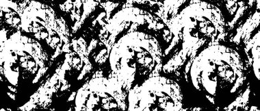 Monokrom Doku Vektörü Soyut Kusursuz Siyah ve Beyaz Grunge Arkaplanı
