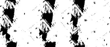 Grunge üst üste biniyor. Soyut siyah-beyaz vektör arkaplanı. Tek renkli vintage yüzey