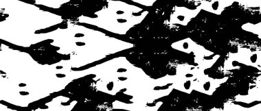 Grunge üst üste biniyor. Soyut siyah-beyaz vektör arkaplanı. Tek renkli vintage yüzey