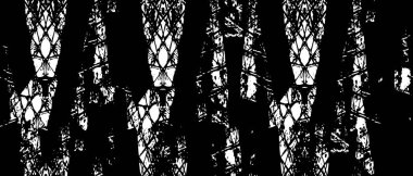 Grunge üst üste biniyor. Soyut siyah-beyaz vektör arkaplanı. Tek renkli vintage yüzey