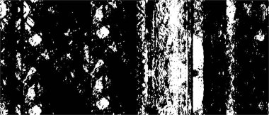 Grunge üst üste biniyor. Soyut siyah-beyaz vektör arkaplanı. Tek renkli vintage yüzey