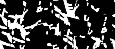 Grunge üst üste biniyor. Soyut siyah-beyaz vektör arkaplanı. Tek renkli vintage yüzey