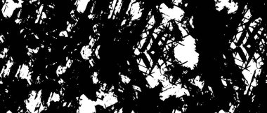 Grunge üst üste biniyor. Soyut siyah-beyaz vektör arkaplanı. Tek renkli vintage yüzey