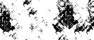 Grunge üst üste biniyor. Soyut siyah-beyaz vektör arkaplanı. Tek renkli vintage yüzey
