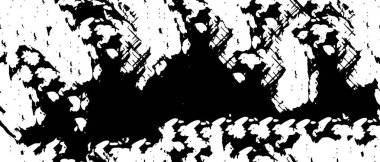 Kopya uzayı olan siyah ve beyaz grunge kentsel doku vektörü. Soyut illüstrasyon yüzey tozu ve boş şablonlu kaba duvar arkaplanı. Sıkıntı ve grunge etkisi kavramı.