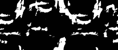 Grunge üst üste biniyor. Soyut siyah-beyaz vektör arkaplanı. Çatlak, leke ve noktalarda kirli desenli tek renkli klasik yüzey. Karanlık korku tarzında eski bir duvar.