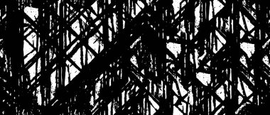 Grunge üst üste biniyor. Soyut siyah-beyaz vektör arkaplanı. Çatlak, leke ve noktalarda kirli desenli tek renkli klasik yüzey. Karanlık korku tarzında eski bir duvar.