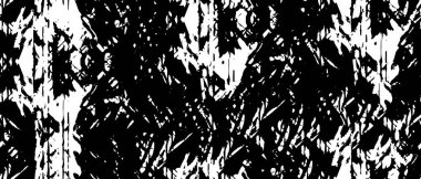 Grunge üst üste biniyor. Soyut siyah-beyaz vektör arkaplanı. Çatlak, leke ve noktalarda kirli desenli tek renkli klasik yüzey. Karanlık korku tarzında eski bir duvar.