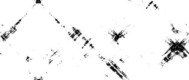 Grunge üst üste biniyor. Soyut siyah-beyaz vektör arkaplanı. Çatlak, leke ve noktalarda kirli desenli tek renkli klasik yüzey. Karanlık korku tarzında eski bir duvar.