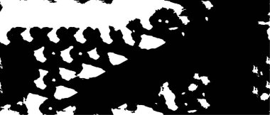 Grunge üst üste biniyor. Soyut siyah-beyaz vektör arkaplanı. Çatlak, leke ve noktalarda kirli desenli tek renkli klasik yüzey. Karanlık korku tarzında eski bir duvar.