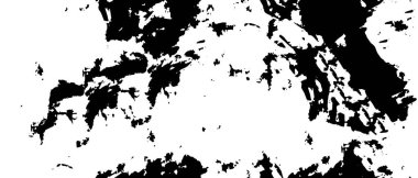 Grunge üst üste biniyor. Soyut siyah-beyaz vektör arkaplanı. Çatlak, leke ve noktalarda kirli desenli tek renkli klasik yüzey. Karanlık korku tarzında eski bir duvar.