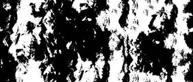 Grunge üst üste biniyor. Soyut siyah-beyaz vektör arkaplanı. Çatlak, leke ve noktalarda kirli desenli tek renkli klasik yüzey. Karanlık korku tarzında eski bir duvar.