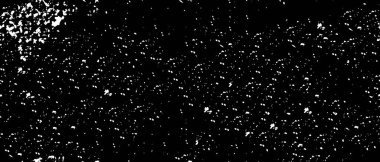 Grunge üst üste biniyor. Soyut siyah-beyaz vektör arkaplanı. Çatlak, leke ve noktalarda kirli desenli tek renkli klasik yüzey. Karanlık korku tarzında eski bir duvar.