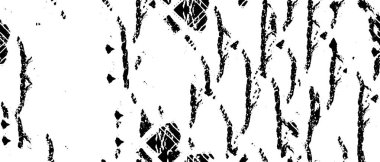 Grunge üst üste biniyor. Soyut siyah-beyaz vektör arkaplanı. Çatlak, leke ve noktalarda kirli desenli tek renkli klasik yüzey. Karanlık korku tarzında eski bir duvar.