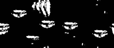 Grunge üst üste biniyor. Soyut siyah-beyaz vektör arkaplanı. Çatlak, leke ve noktalarda kirli desenli tek renkli klasik yüzey. Karanlık korku tarzında eski bir duvar.